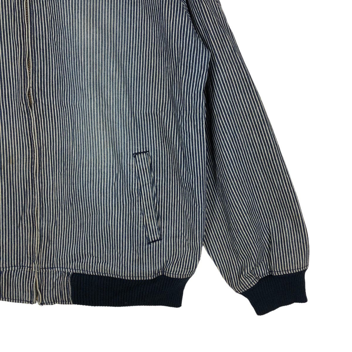 Japanese Brand 🔥90’s Striped Bomber Jacket 76 Lubricant Big Logo Size US L / EU 52-54 / 3 - 5 Thumbnail