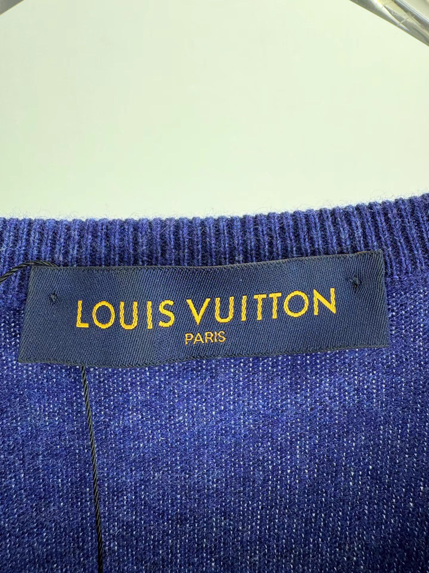 Louis Vuitton LV Blue Wool Knit Sweater K1 Size US XL / EU 56 / 4 - 4 Thumbnail
