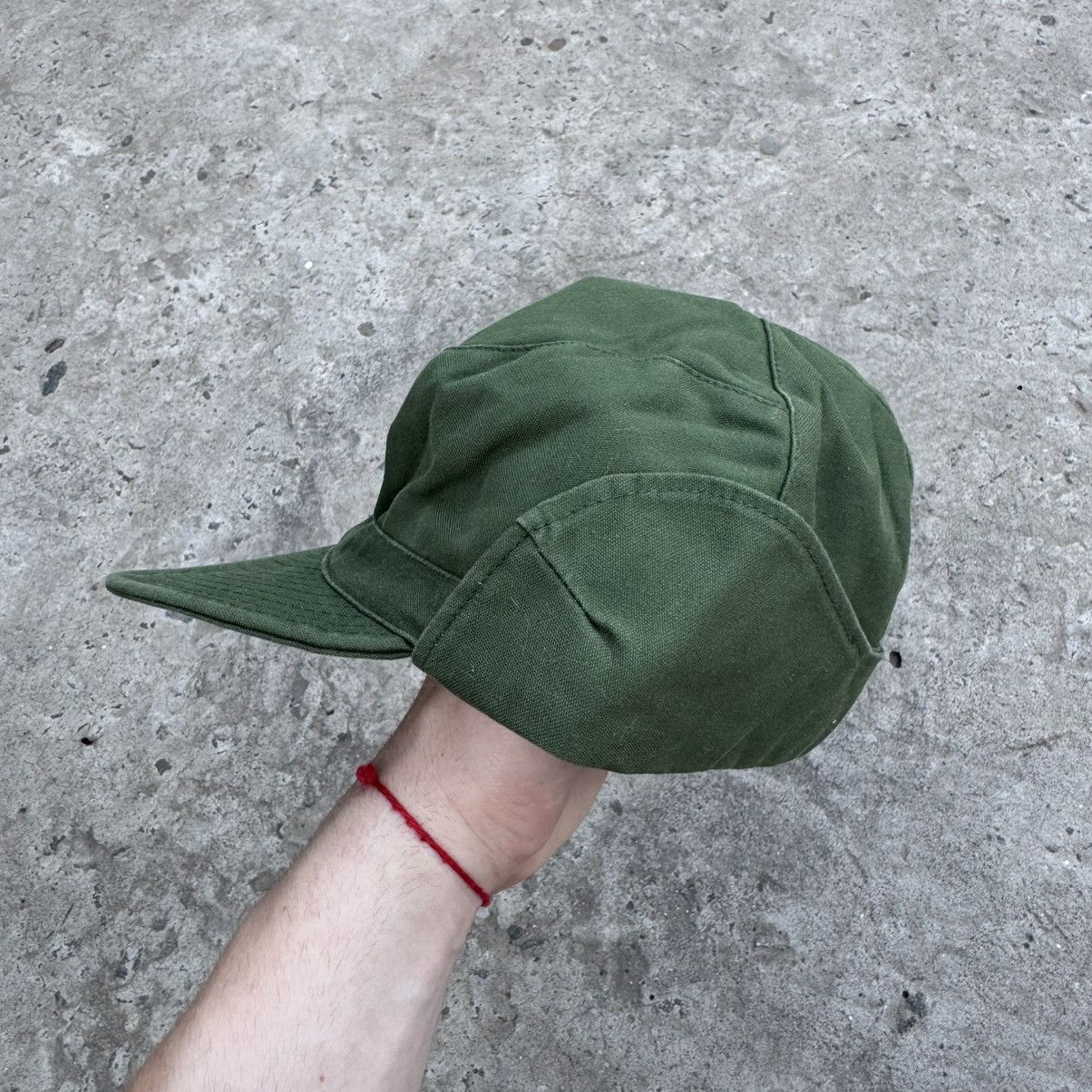 Designer Vintage Swedish Army Ear Flap Ear warmer Military Cap Hat 56 Size ONE SIZE - 2 Thumbnail