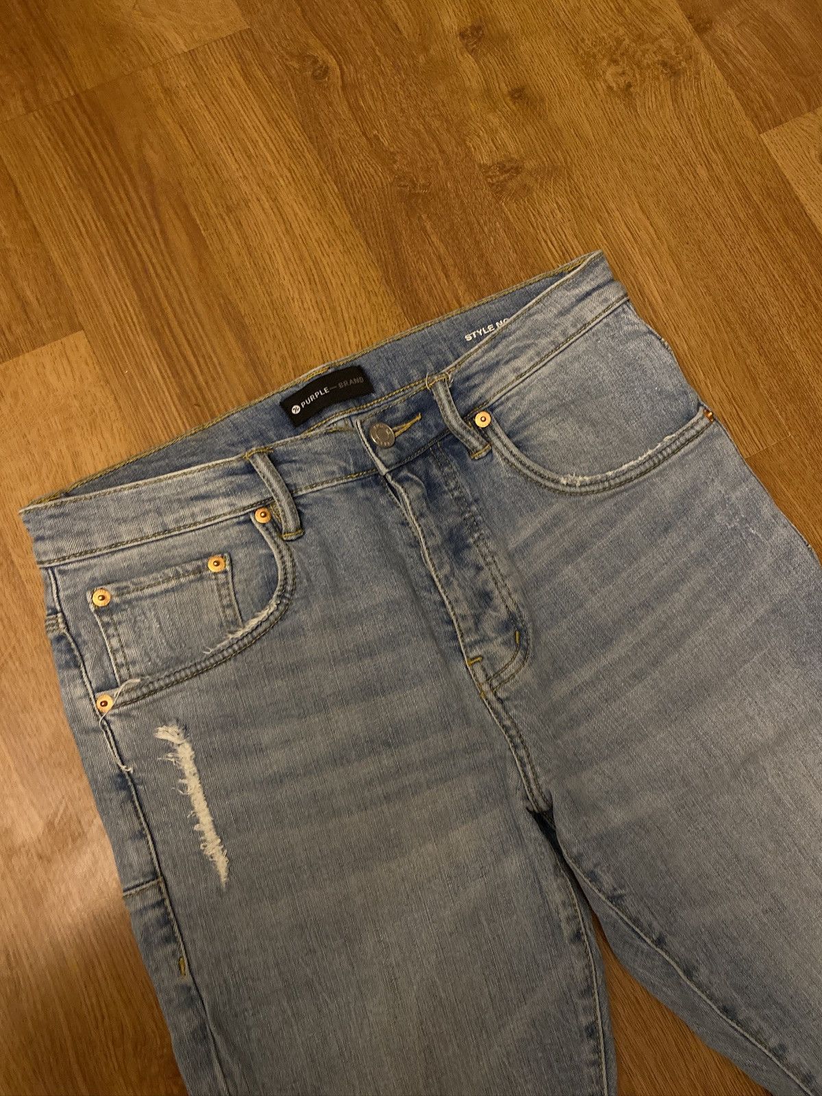 Purple Brand Purple Brand Jeans P0002 Indigo Blowout Size US 31 - 6 Thumbnail