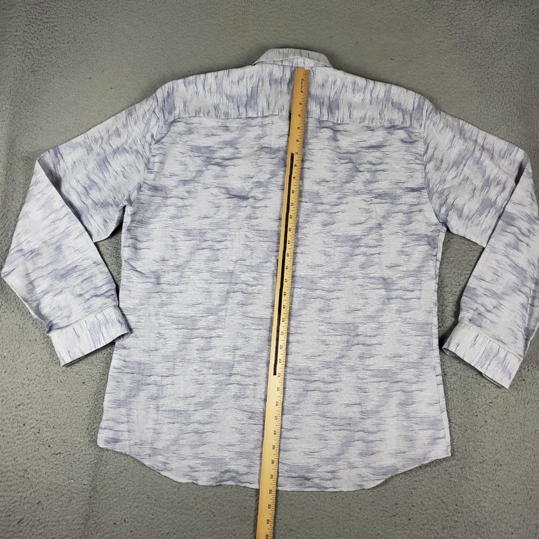 Maceoo Maceoo Shirt Mens 2XL Blue Color Cotton Linen Button-Up Long Sleeve Classic Size US XXL / EU 58 / 5 - 3 Thumbnail