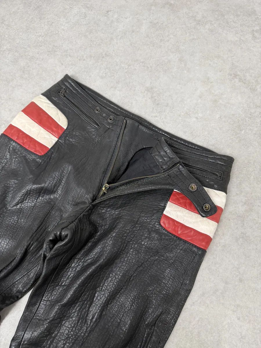Roberto Cavalli 2000s Roberto Cavalli Biker Grain Black Leather Pants Size US 30 / EU 46 - 8 Thumbnail