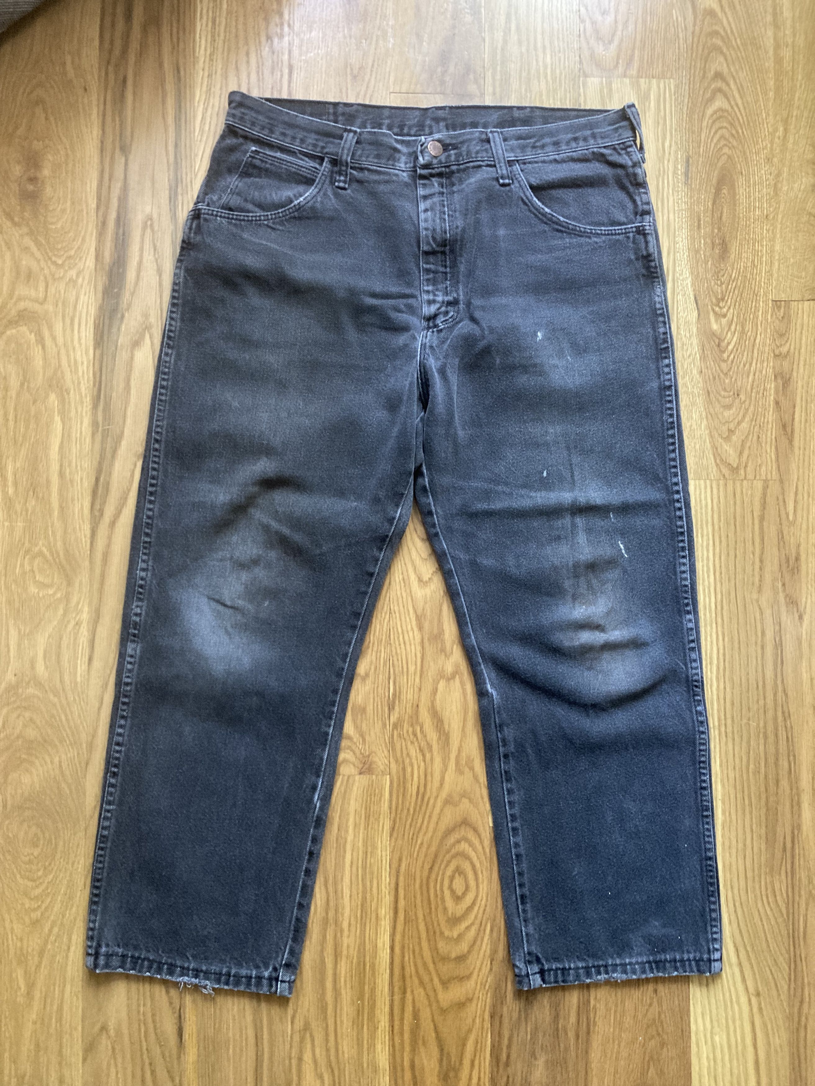 Rustler Vintage Rustler Cropped Jeans Grey 35x30 Size US 35 - 1 Thumbnail