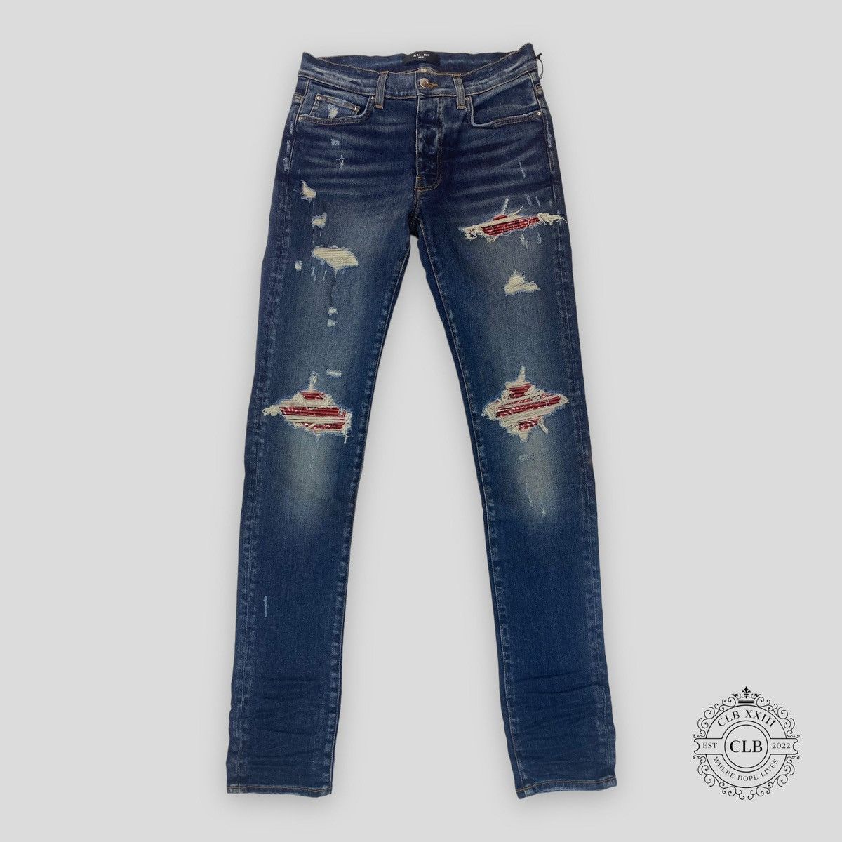 Red deals bandana patch rockstar jeans