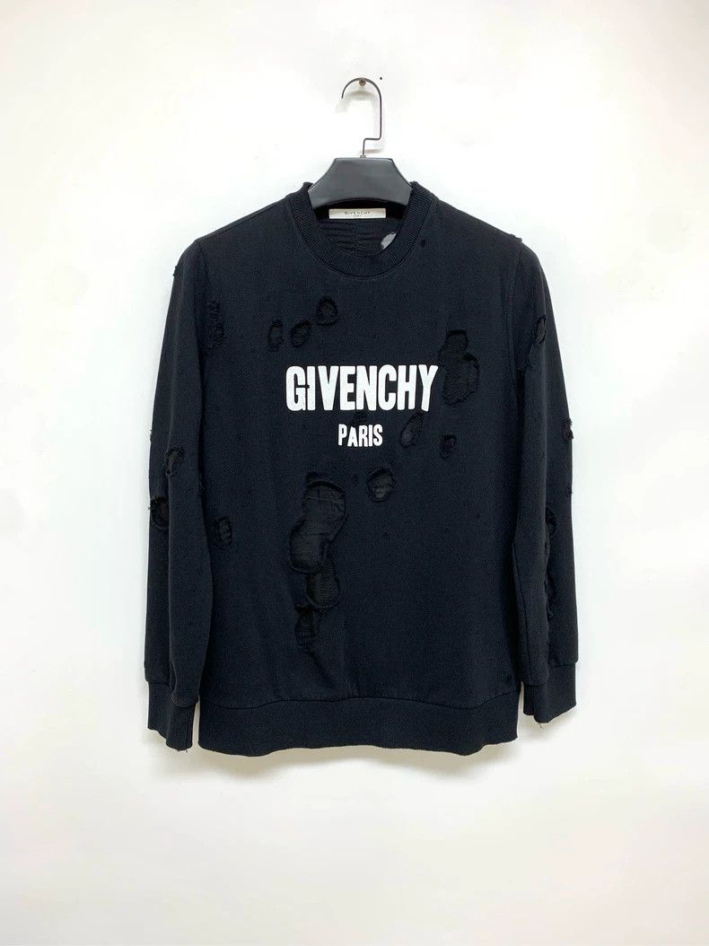 Givenchy Givenchy Black Hole Design Sweatshirt Size US S / EU 44-46 / 1 - 1 Thumbnail