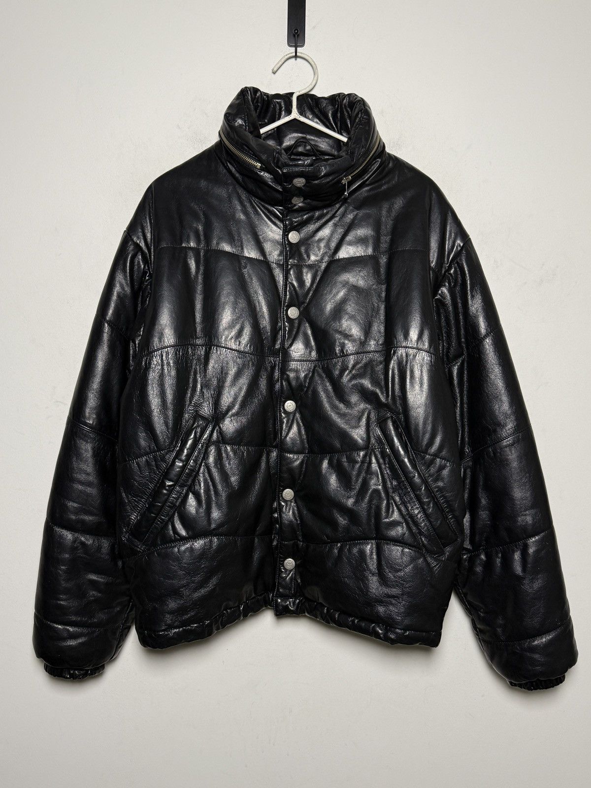 Giorgio Armani Vintage Armani black leather puffer jacket Size US M / EU 48-50 / 2 - 4 Thumbnail