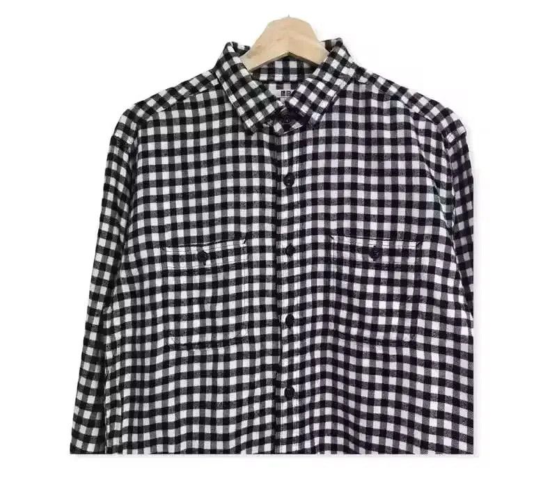 Flannel Japanese Brand Uniqlo Plaid Tartan Flannel Shirt Size US L / EU 52-54 / 3 - 2 Thumbnail