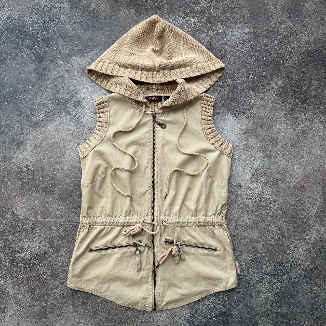 DKNY DKNY Vintage Avant Garde Hooded Vest Jacket Size S / US 4 / IT 40 - 1 Thumbnail