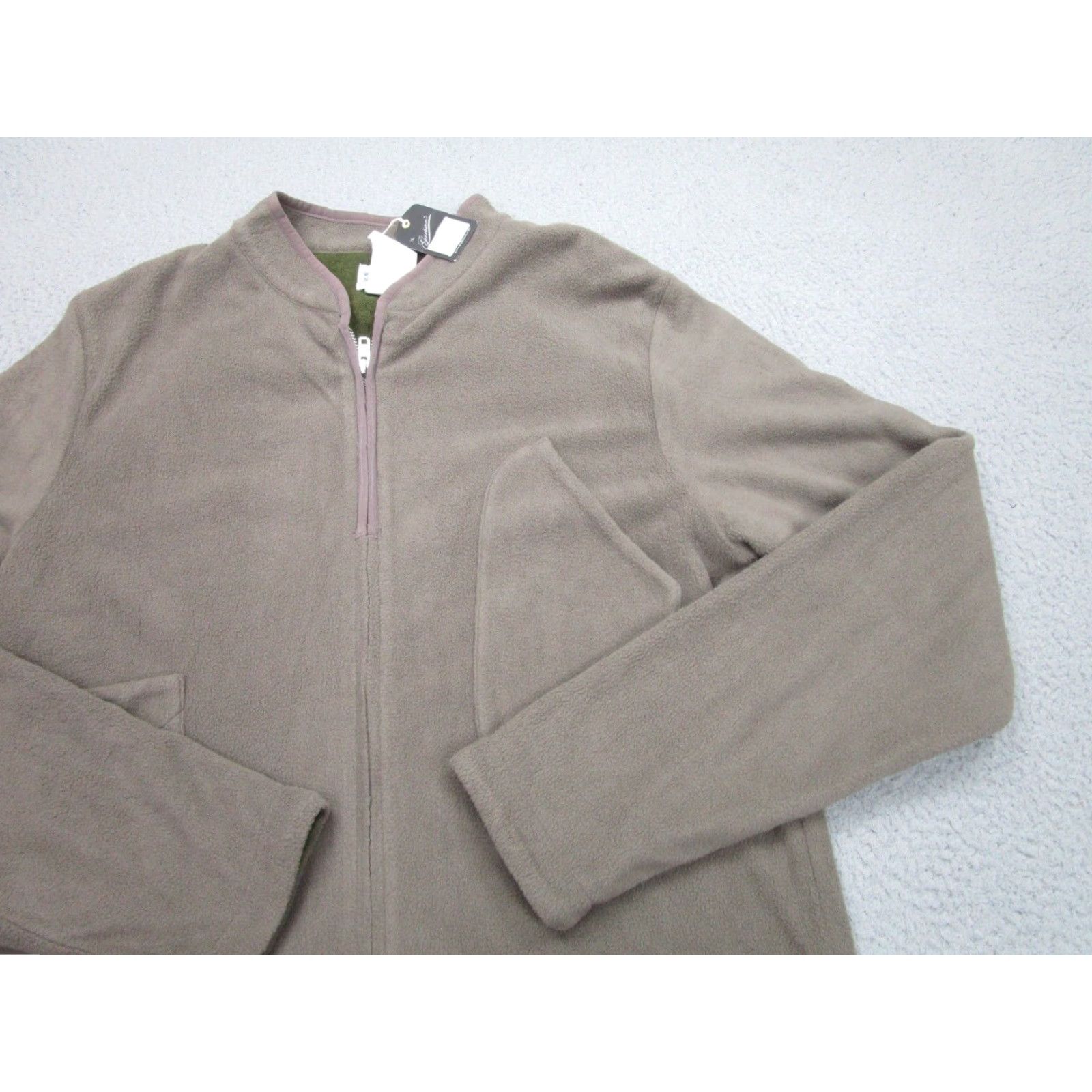Vintage Garbstore Mens Fleece Jacket Brown Green Extra Large XL Chore Coat Size US L / EU 52-54 / 3 - 2 Thumbnail