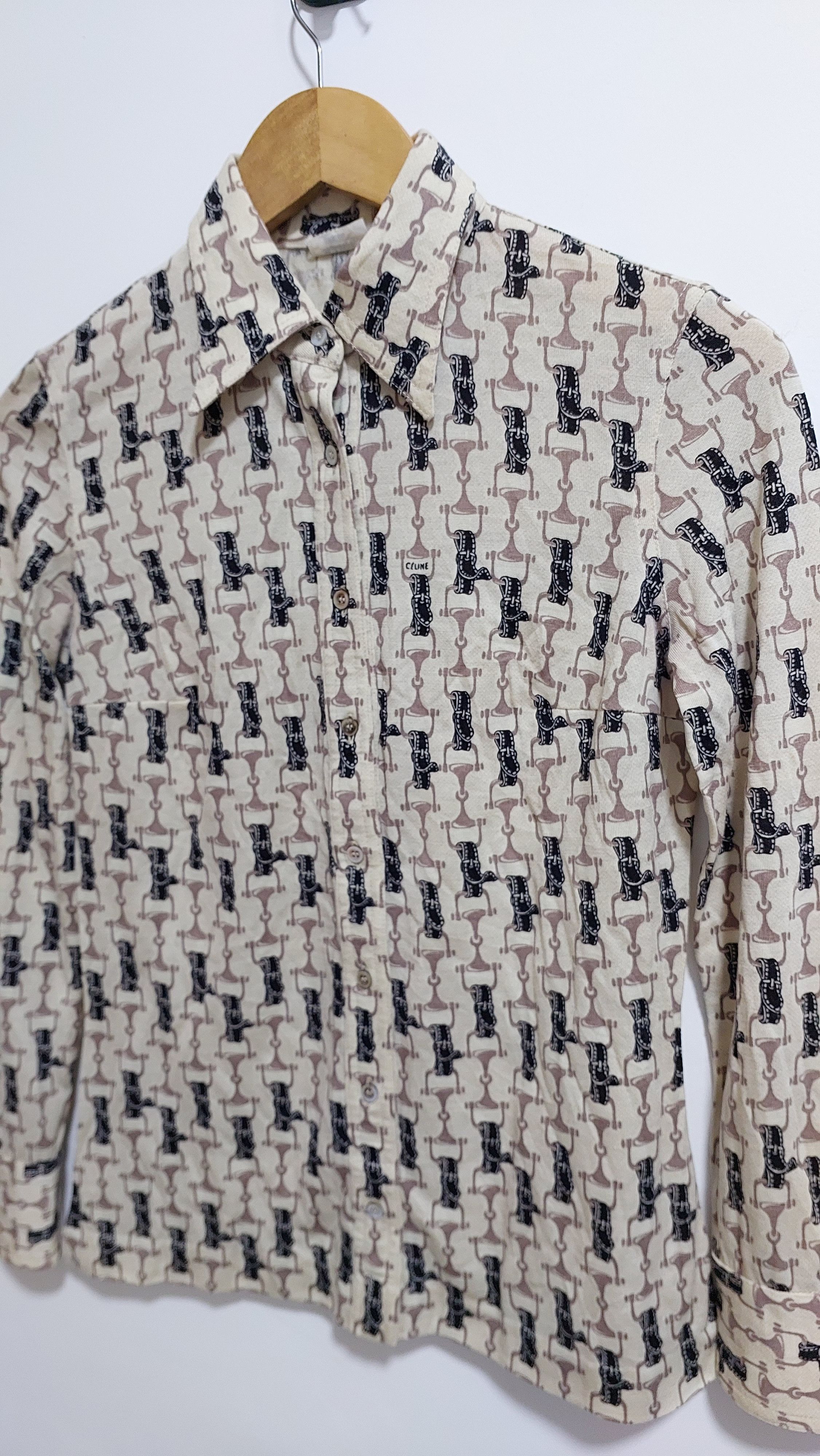 Celine × Vintage VINTAGE CELINE PARIS WOMEN'S SHIRT Size S / US 4 / IT 40 - 13 Thumbnail