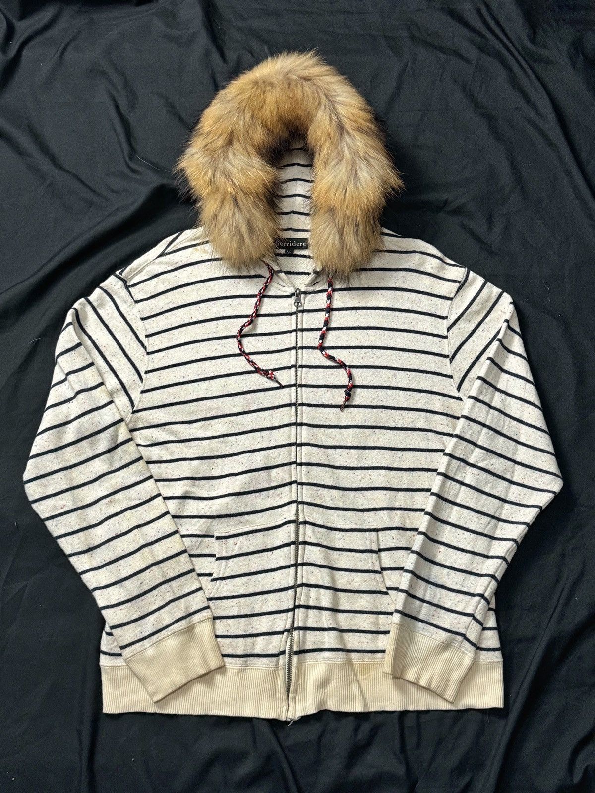 Beauty Beast × Japanese Brand × Le Grande Bleu (L.G.B.) Striped fur hoodie sorridere Size US L / EU 52-54 / 3 - 1 Thumbnail