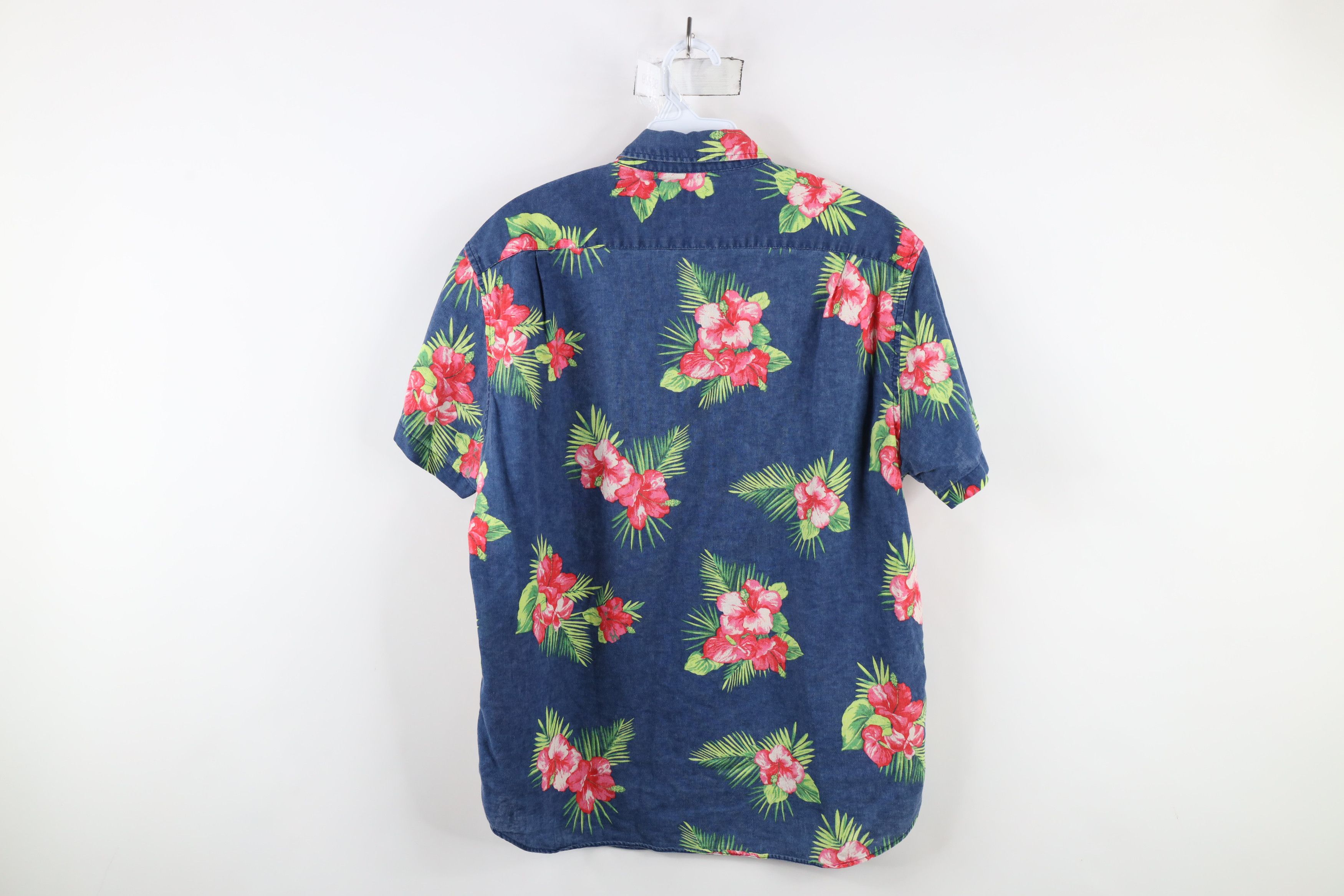 J.Crew × Vintage J Crew Faded Linen Blend Flower Hawaiian Button Down Shirt Size US L / EU 52-54 / 3 - 7 Thumbnail