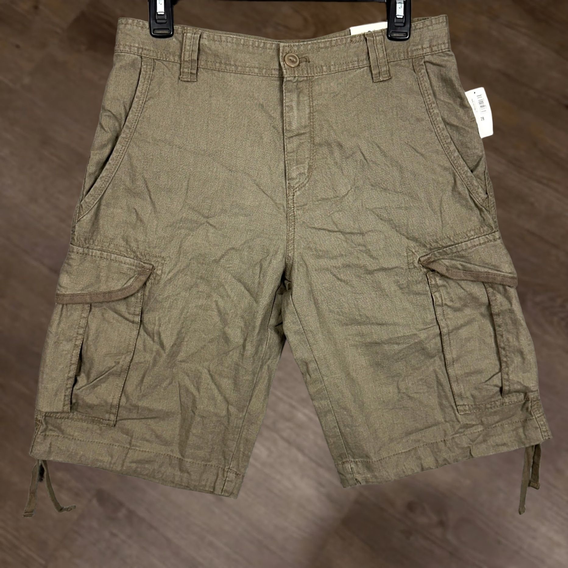 Old Navy Old Navy Cargo Shorts Men 28 Brown Linen Blend Pocket Hiking Outdoor Casual Workwear Size US 28 / EU 44 - 1 Thumbnail