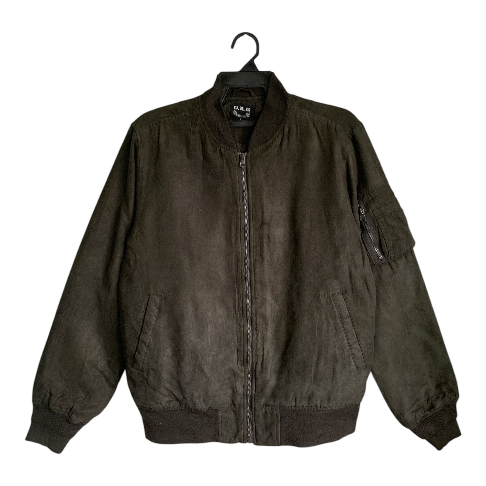 Japanese Brand Rare Design Vintage O.R.G Genuine Wear Bombers Jacket Size US L / EU 52-54 / 3 - 1 Thumbnail
