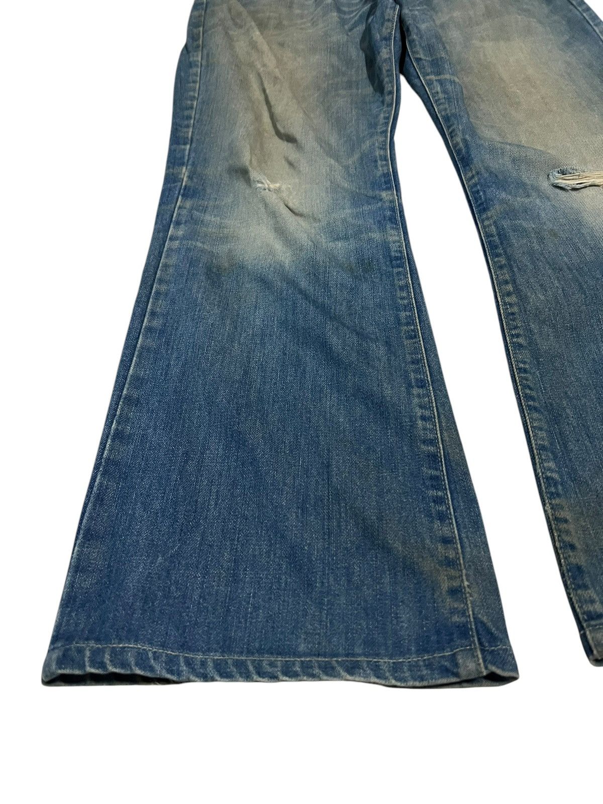 Japanese Brand 🌈Vintage Diesel Industry Distress Mud Wash Bootcut Jean Size US 34 / EU 50 - 3 Thumbnail