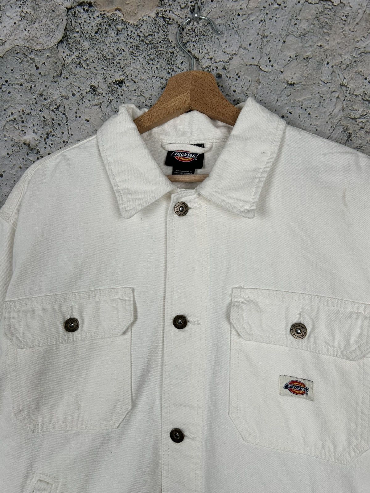 Dickies Dickies White Denim Jacket Trucker Workwear Skateboarding Size US S / EU 44-46 / 1 - 3 Thumbnail