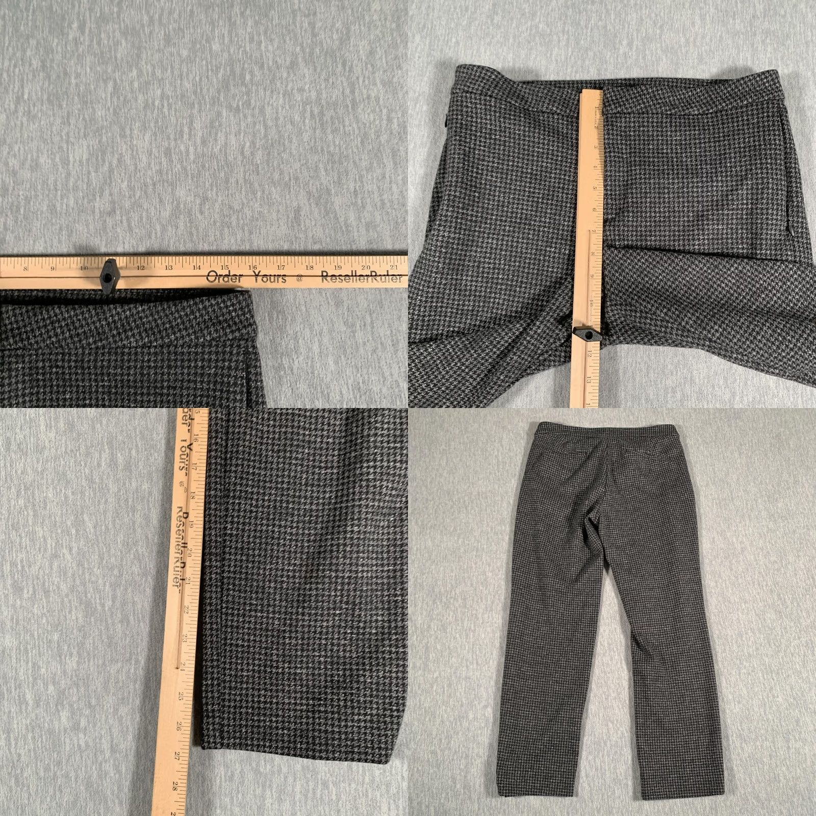 Banana Republic Banana Republic Pants Womens 10 Gray Check Straight Leg Lined Stretch Dressy Size 32" / US 10 / IT 46 - 8 Thumbnail