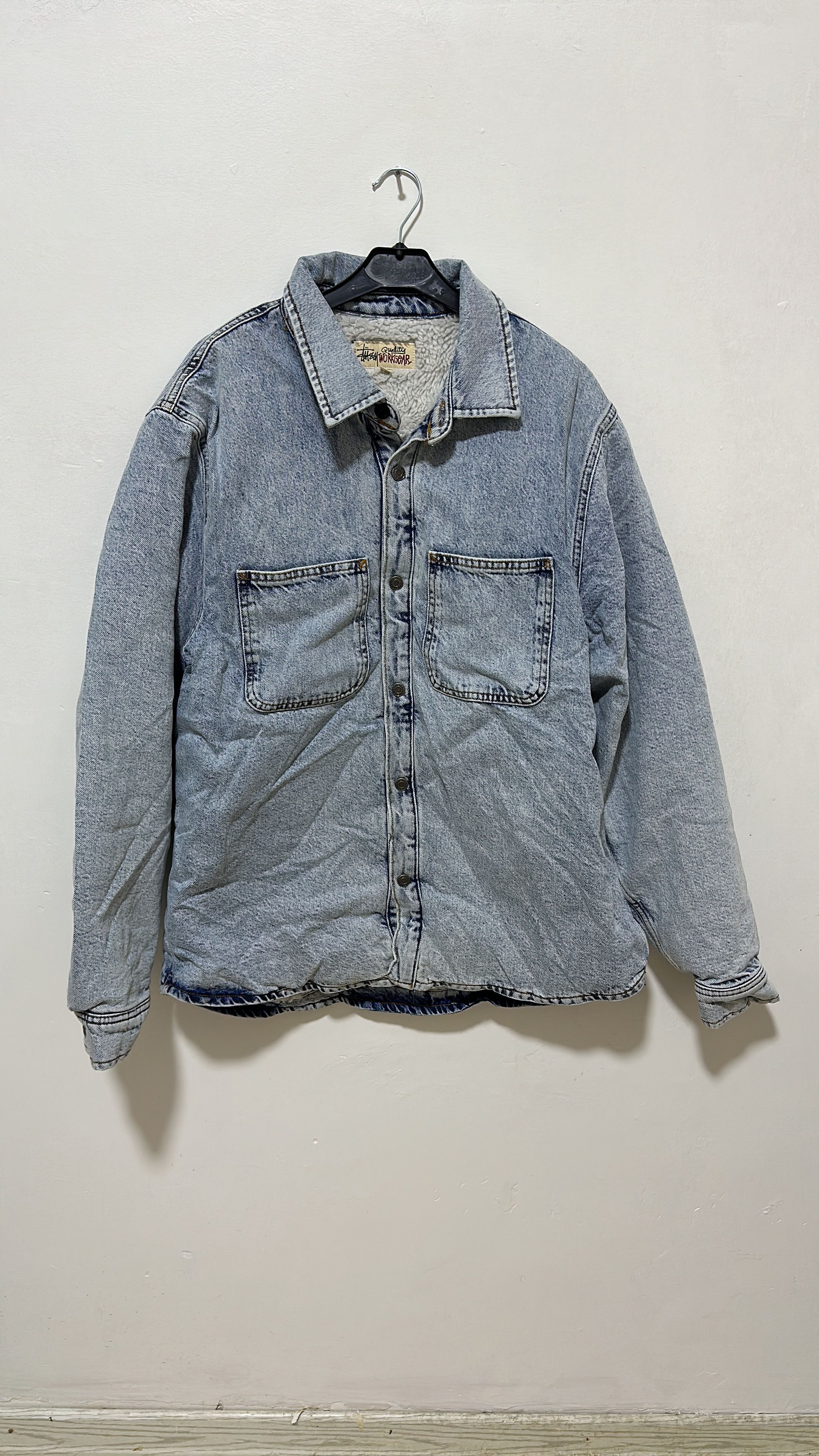 Stussy Stussy Sherpa Lined Denim Shirt Blue Size Large Size US L / EU 52-54 / 3 - 1 Thumbnail