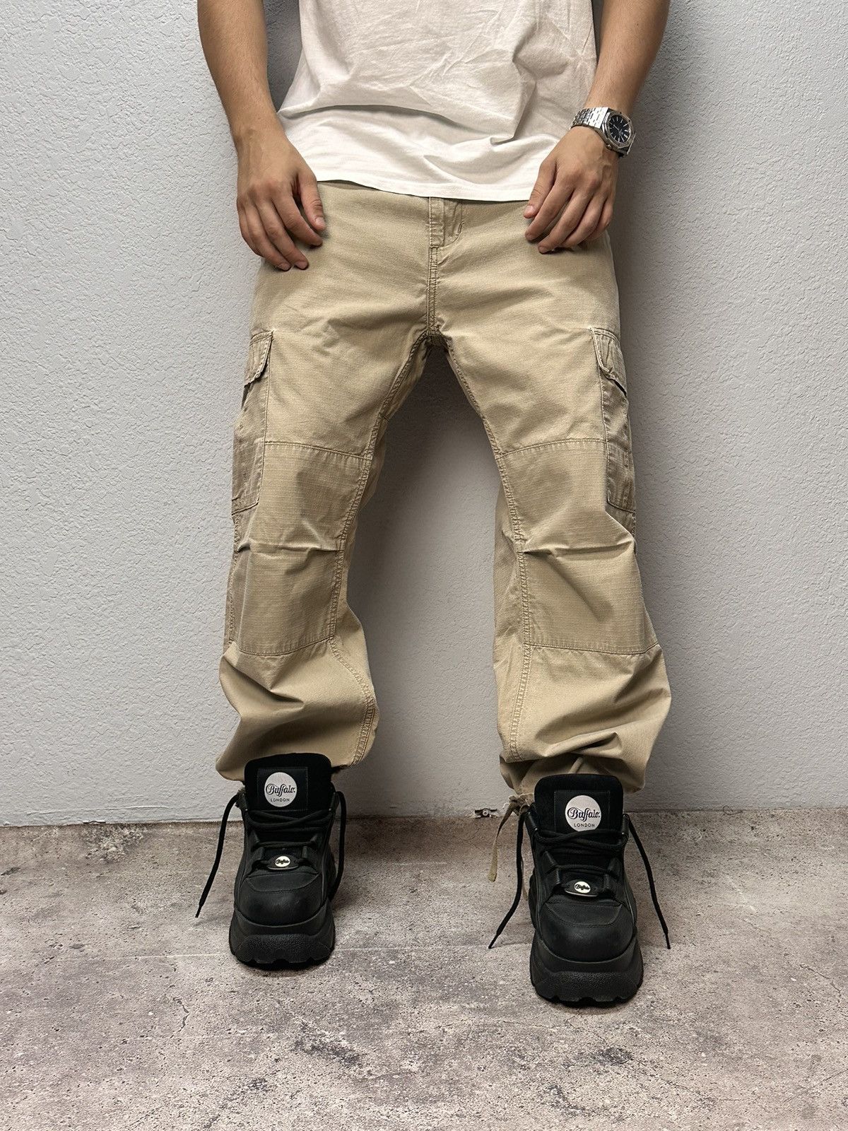 Carhartt Vintage Cargo Baggy Carhartt Wip Y2K double Knee SK8 USA Size US 32 / EU 48 - 3 Thumbnail