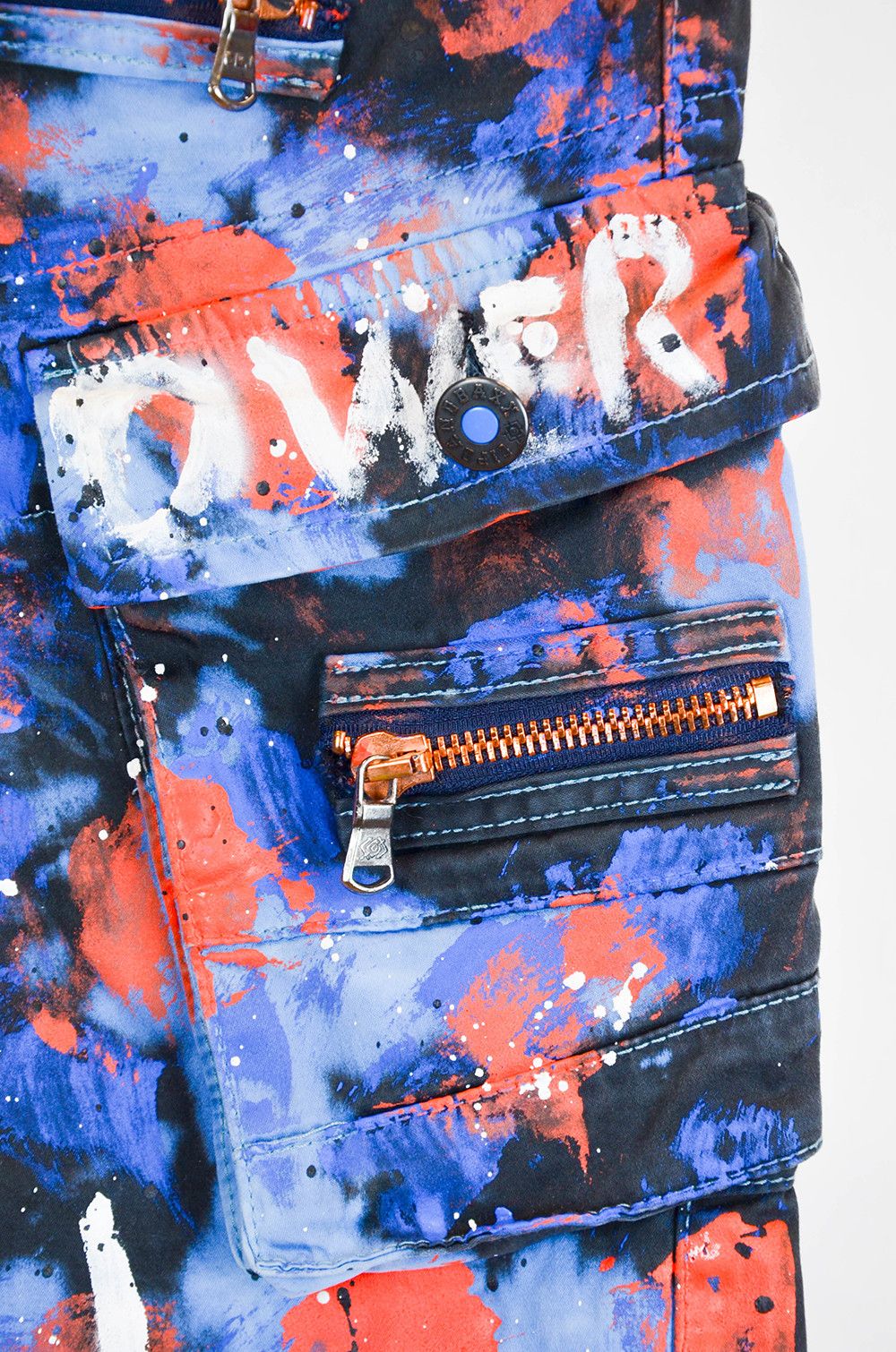 Japanese Brand Cipo & Baxx Paint Splash Cargo Shorts – Size W34 Size US 34 / EU 50 - 7 Thumbnail