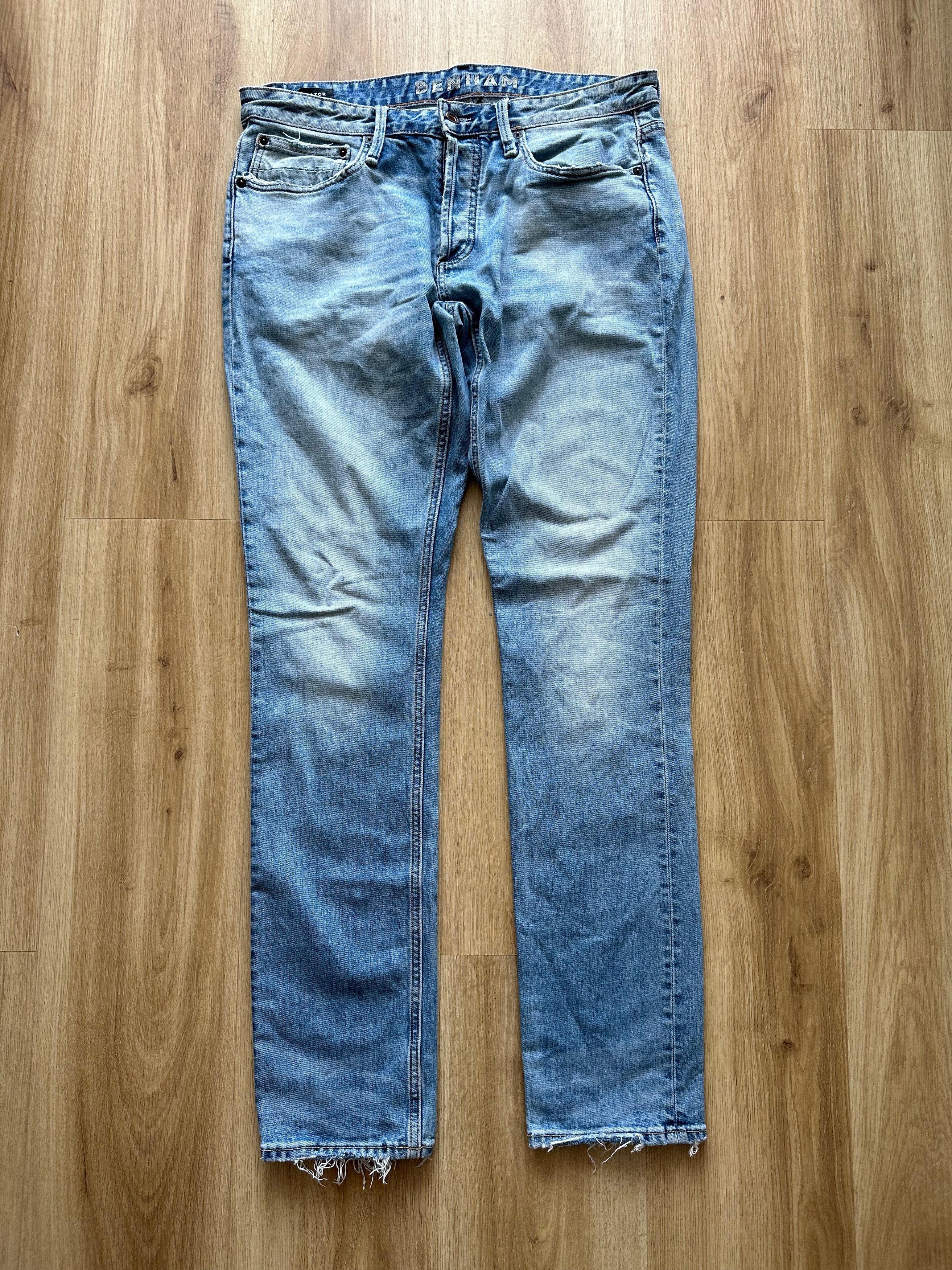 DENHAM DENHAM Razor Slim Fit washed denim faded jeants pants Size US 34 / EU 50 - 2 Thumbnail