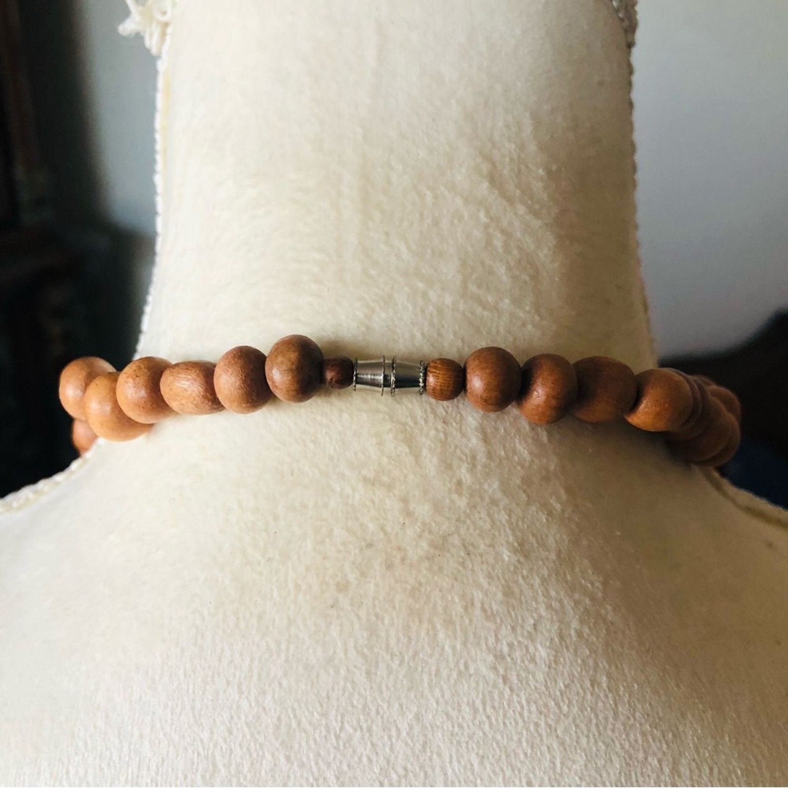 Vintage Vintage handmade wood bead necklace Size ONE SIZE - 9 Thumbnail
