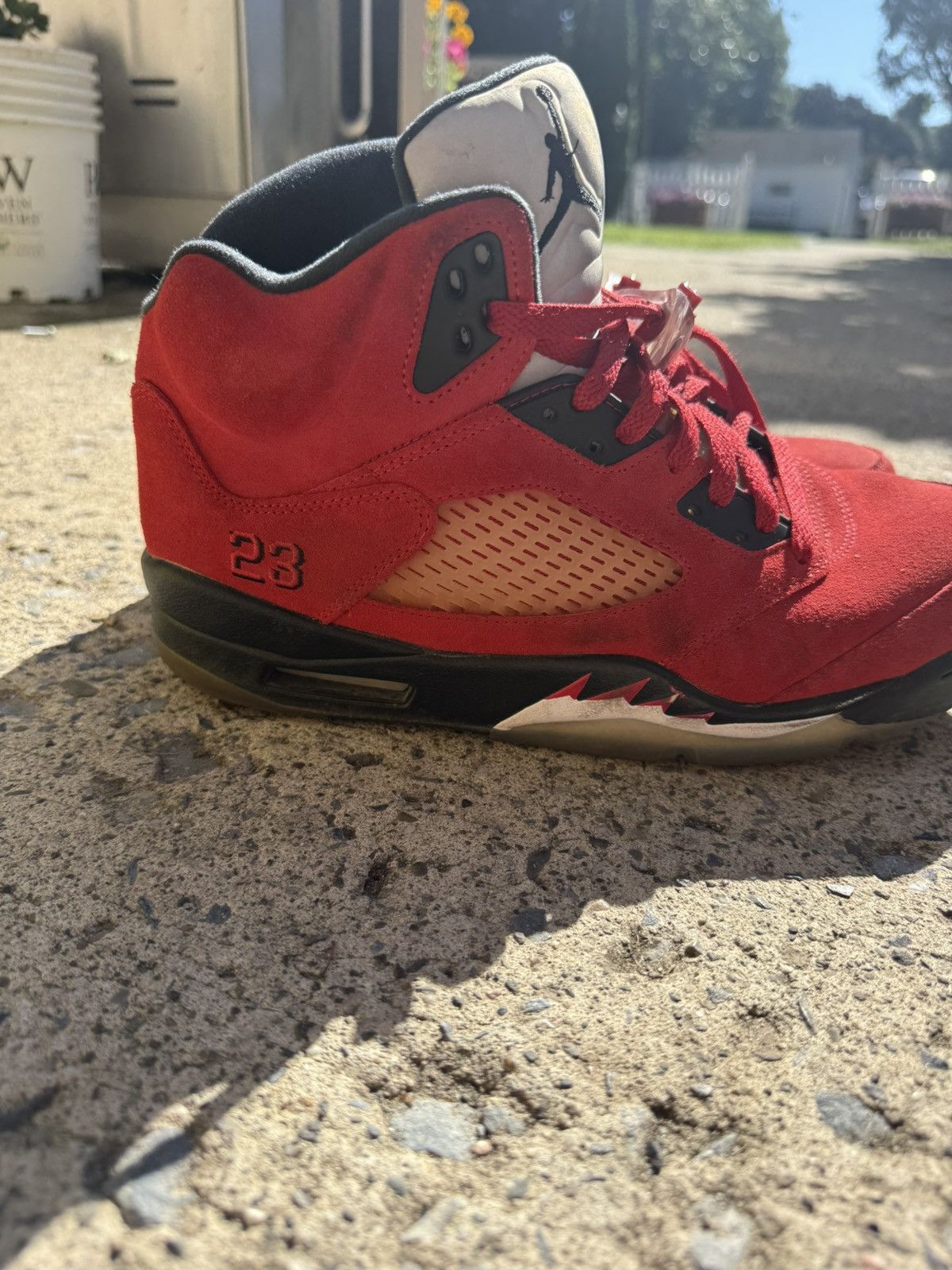 Jordan Brand Jordan 5 Retro-Raging Bull Red (2021) Size US 10 / EU 43 - 4 Thumbnail