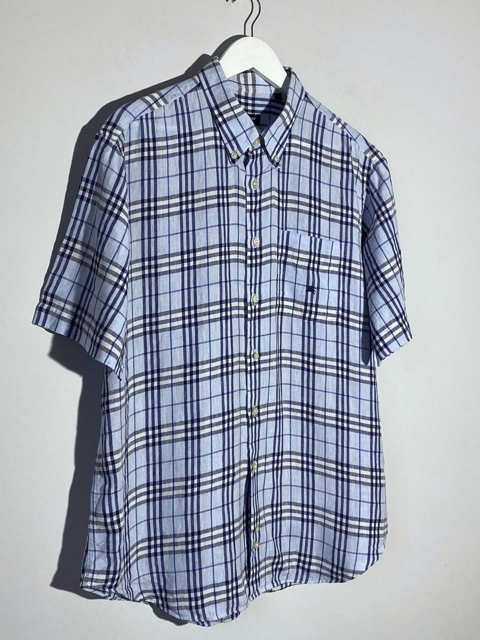 Burberry Burberry London All Over Checked Linen Shirt Rare Item Size US L / EU 52-54 / 3 - 3 Thumbnail