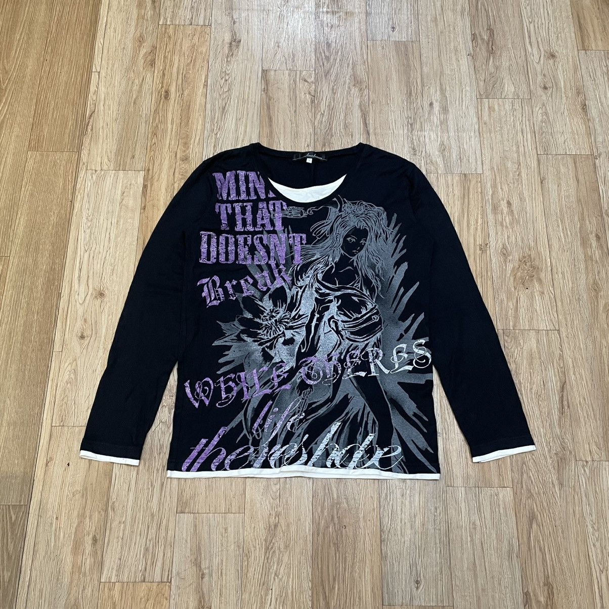 Japanese Brand Armee Francaise Long Sleeve Tshirt Poem Size US M / EU 48-50 / 2 - 1 Thumbnail