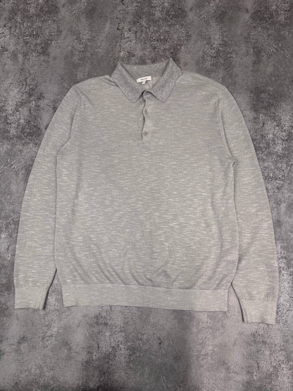 Reiss Reiss Men's Polo Sweater Grey Size L Size US L / EU 52-54 / 3 - 1 Thumbnail