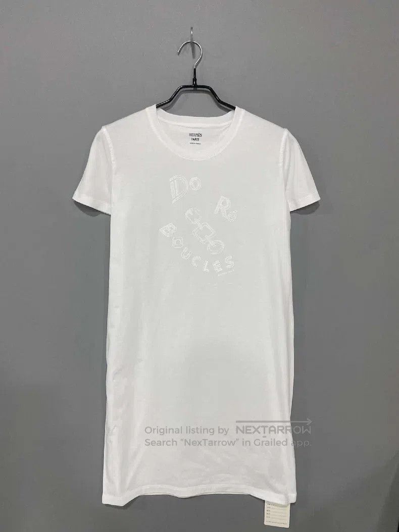 Hermes Hermes White patterned short sleeve dress Size XS / US 0-2 / IT 36-38 - 1 Thumbnail