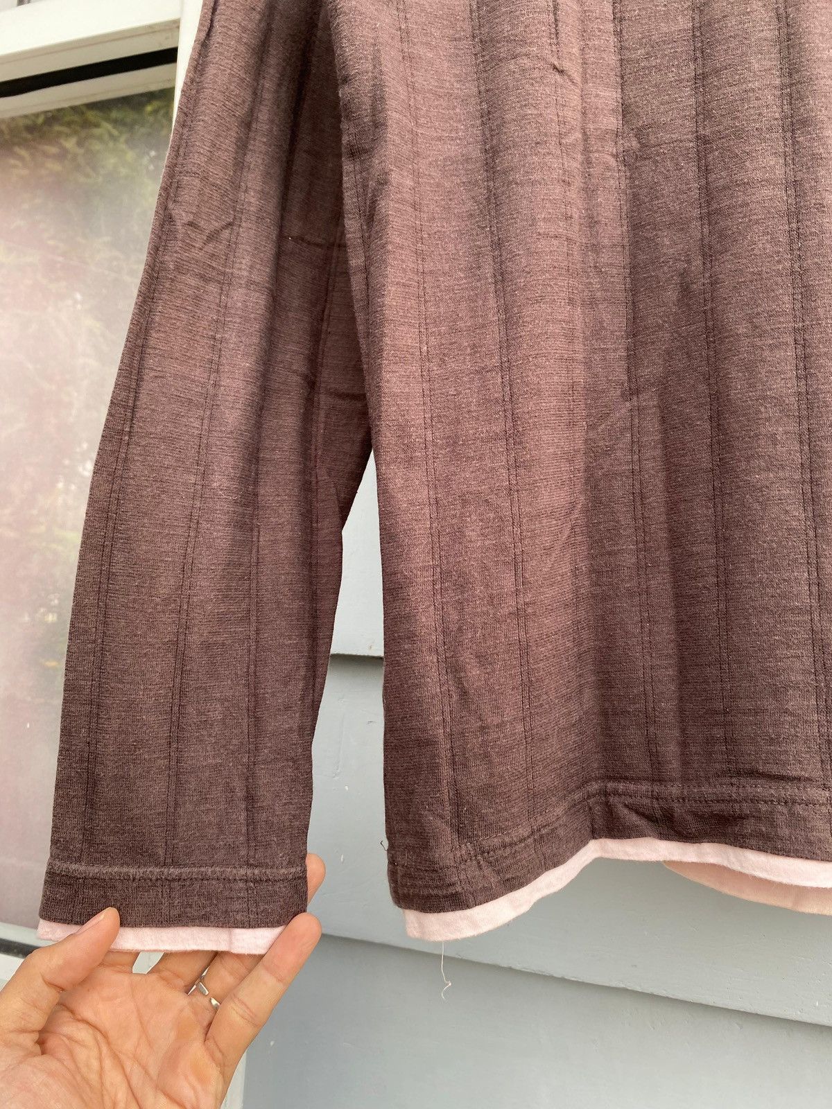 If Six Was Nine Vintage Japan Layered Look Henley Earth Tone Aesthetic Size US L / EU 52-54 / 3 - 13 Thumbnail