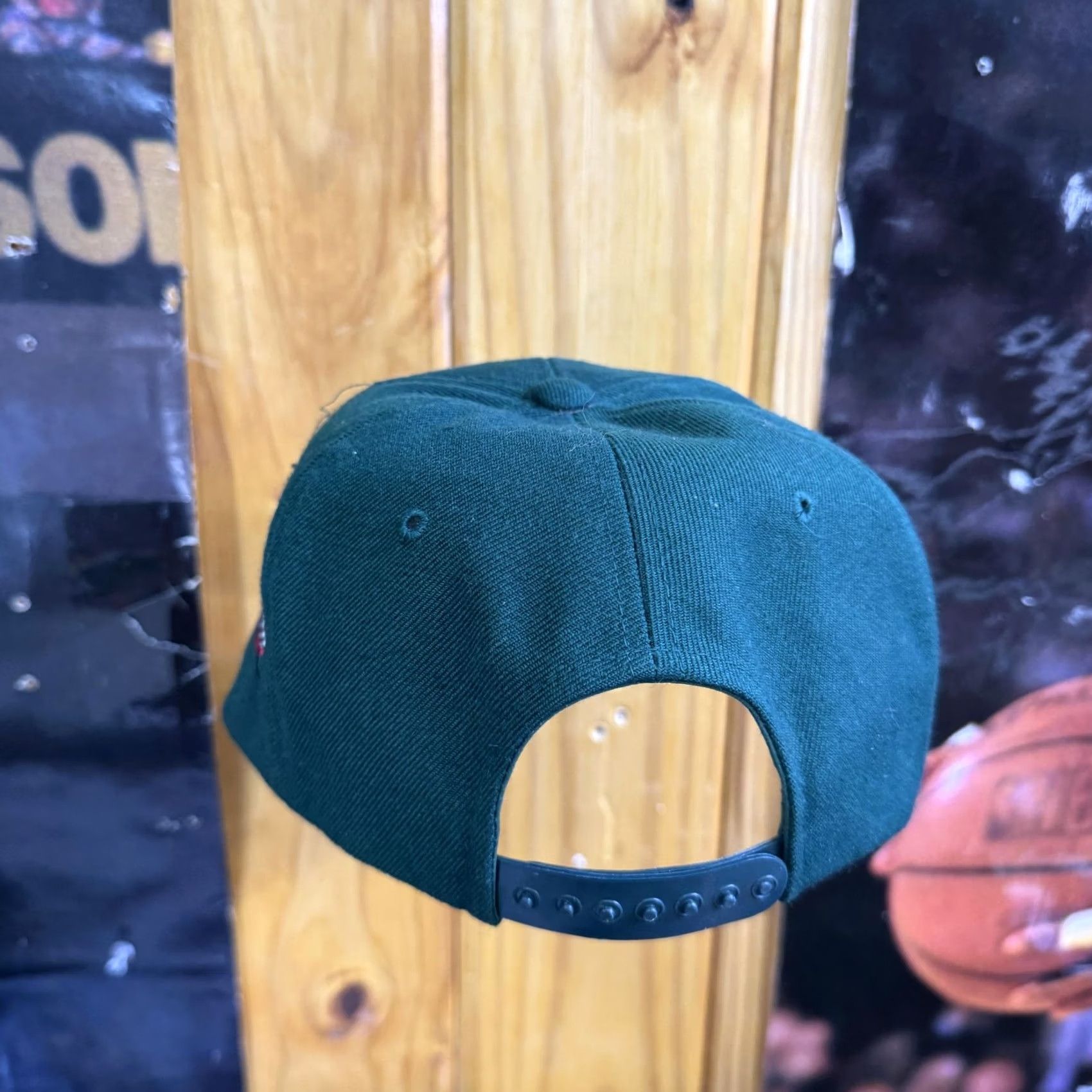 Vintage VINTAGE Jesus Is My Boss Hat Cap Snap Back Green Embroidered Wool Christian Mens Faith Size ONE SIZE - 4 Thumbnail