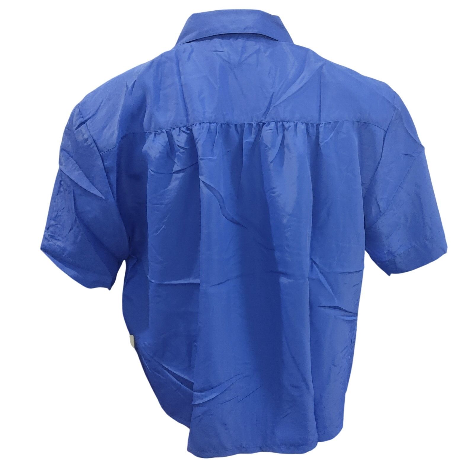 Other Josephine Women's 10 Blue Short Sleeve Bttn Down Top Size L / US 10 / IT 46 - 2 Thumbnail