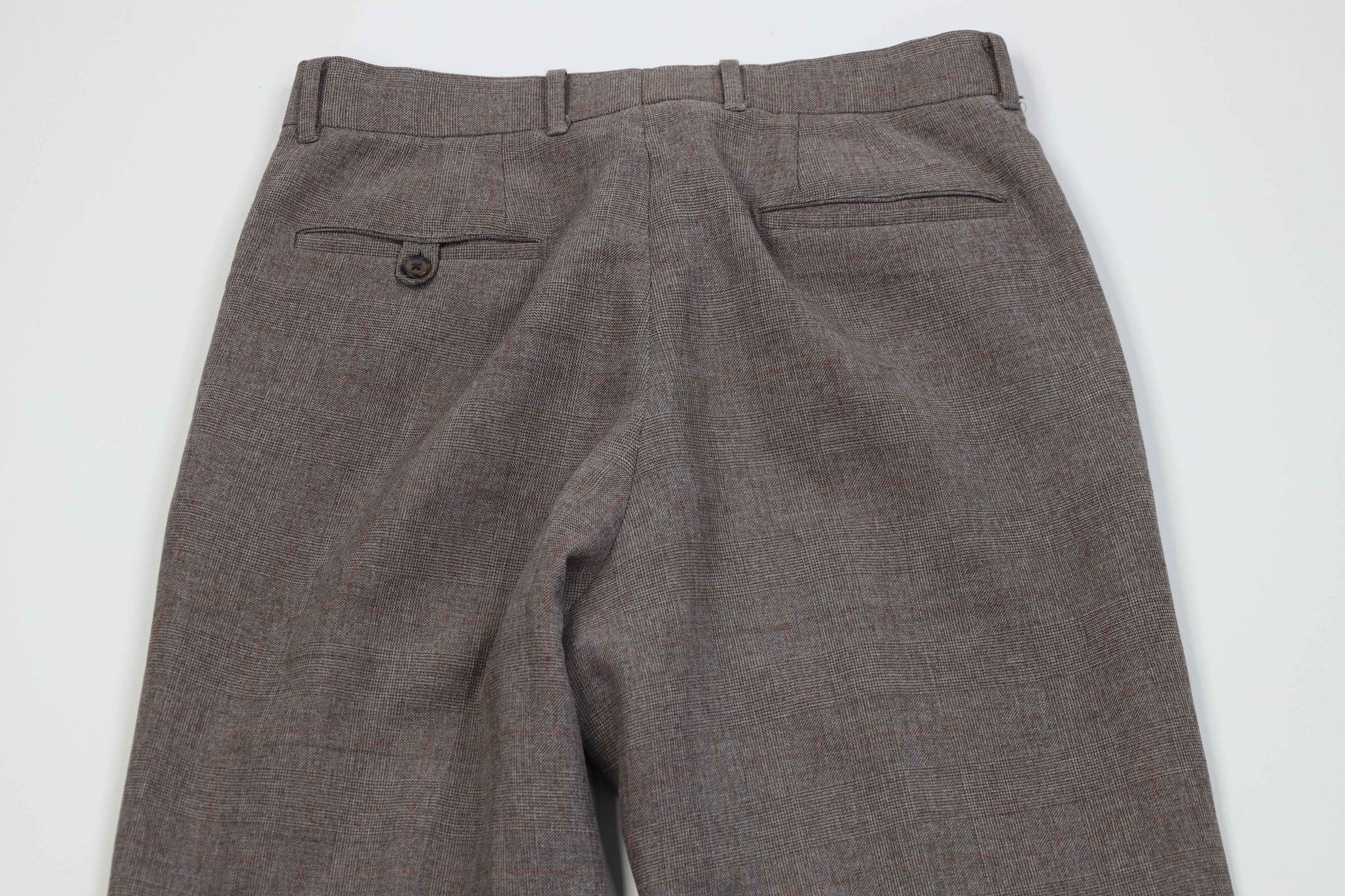 Levi's Vintage 70s Levis Wide Leg Chino Pants Trousers Plaid USA Size US 30 / EU 46 - 9 Thumbnail