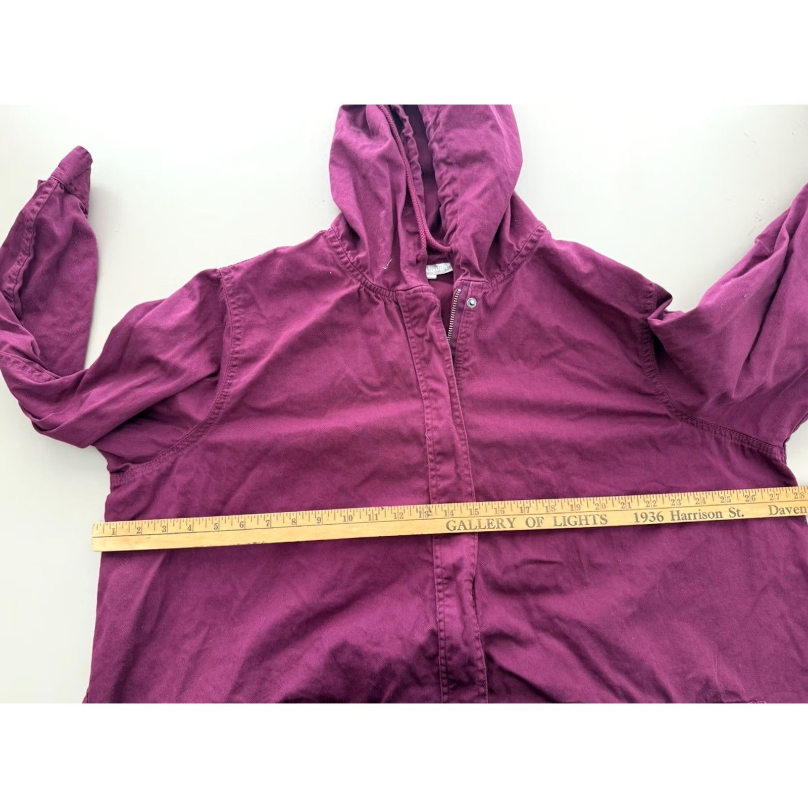 Vintage VINTAGE Woman Within Jacket Womens 2X PLUS Fuchsia Button Up Hooded Pockets Size XXL / US 16-18 / IT 52-54 - 7 Thumbnail