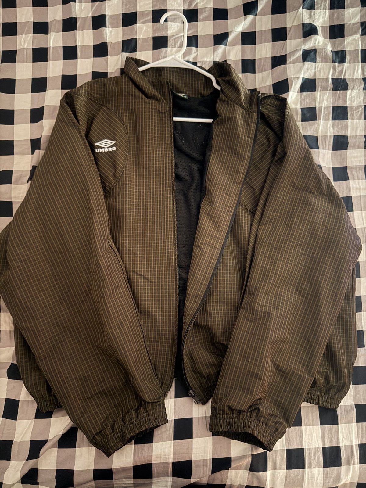 Umbro Umbro Brown Mini Check Track Jacket Size US L / EU 52-54 / 3 - 3 Thumbnail