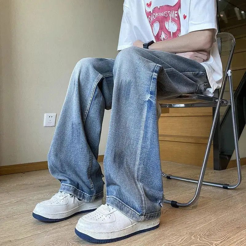 Japanese Brand Retro hip-hop straight leg wide leg jeans Size US 32 / EU 48 - 4 Thumbnail