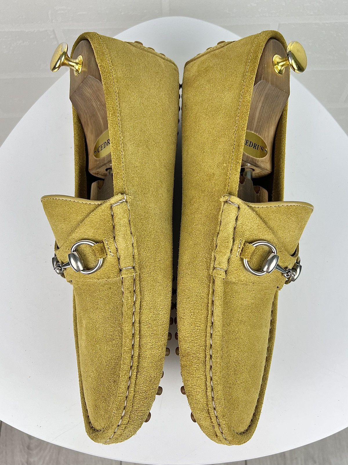 Gucci GUCCI Loafers Suede Moccasins Shoes HORSEBIT Buckle Yellow Size US 9.5 / EU 42-43 - 11 Thumbnail