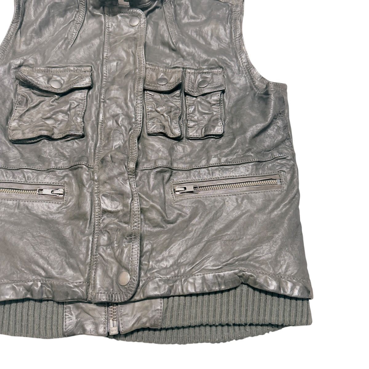 Elwood Elwood Biker Leather Vest Cargo Size M / US 6-8 / IT 42-44 - 4 Thumbnail