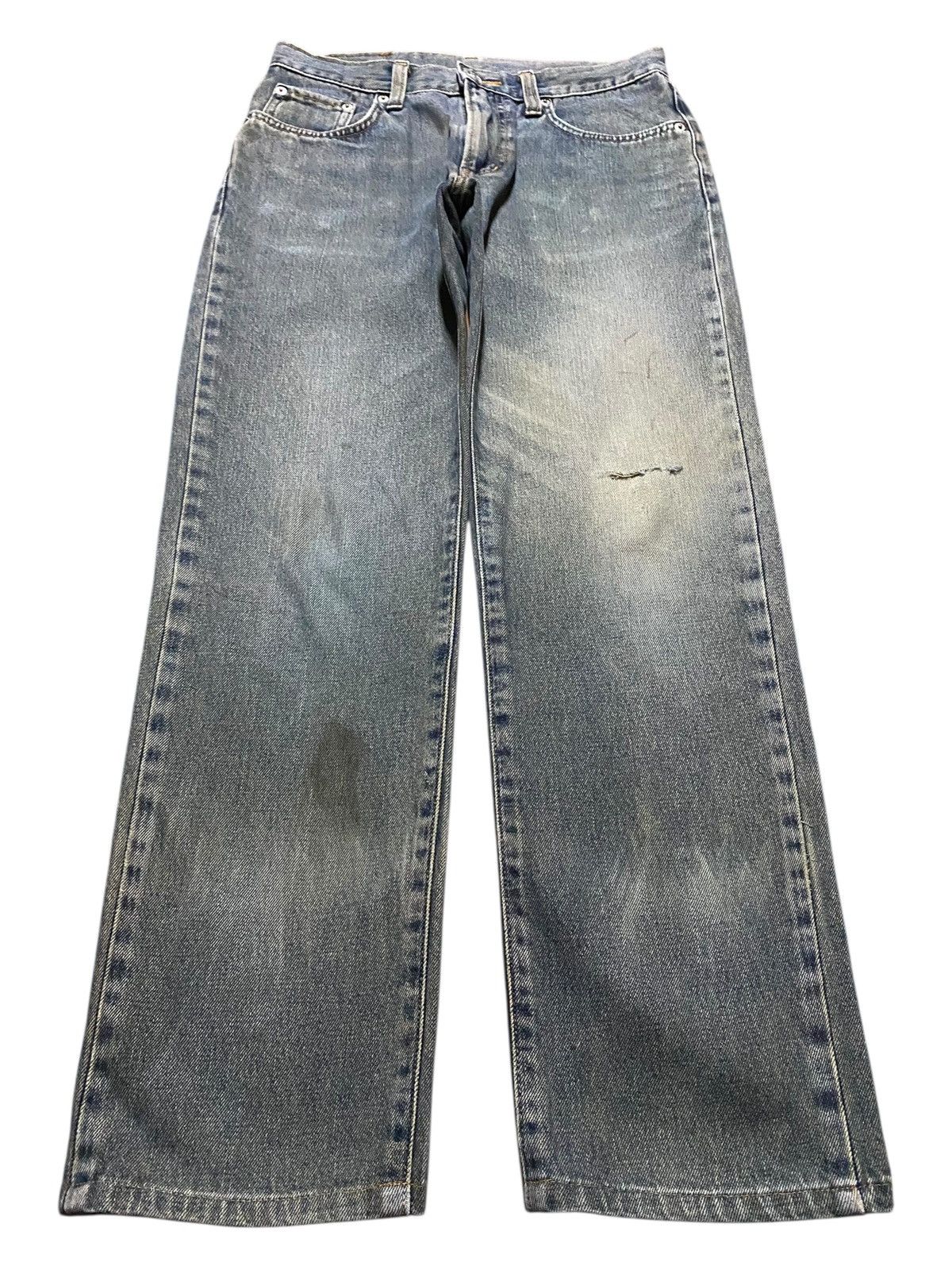 Japanese Brand Vintage Edwin E603R Japan Mud Wash Distressed Loose Jeans Size US 30 / EU 46 - 1 Thumbnail