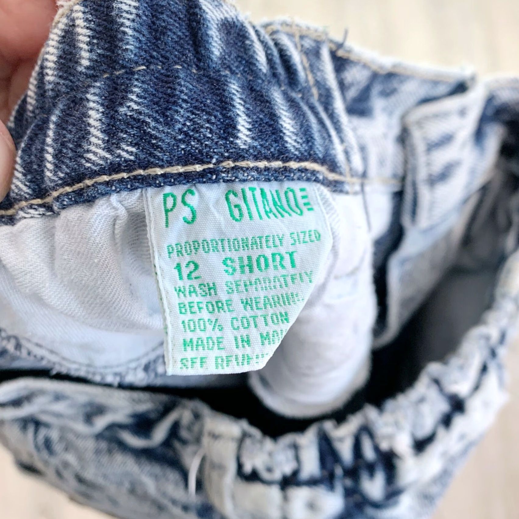 Vintage VINTAGE Gitano Acid Wash Tapered Mom Jeans Destroyed Grunge 12 Short 1990s Blue Cotton Womens Jeans Gitano Short 12 Womens Size 34" / US 12 / IT 48 - 8 Thumbnail