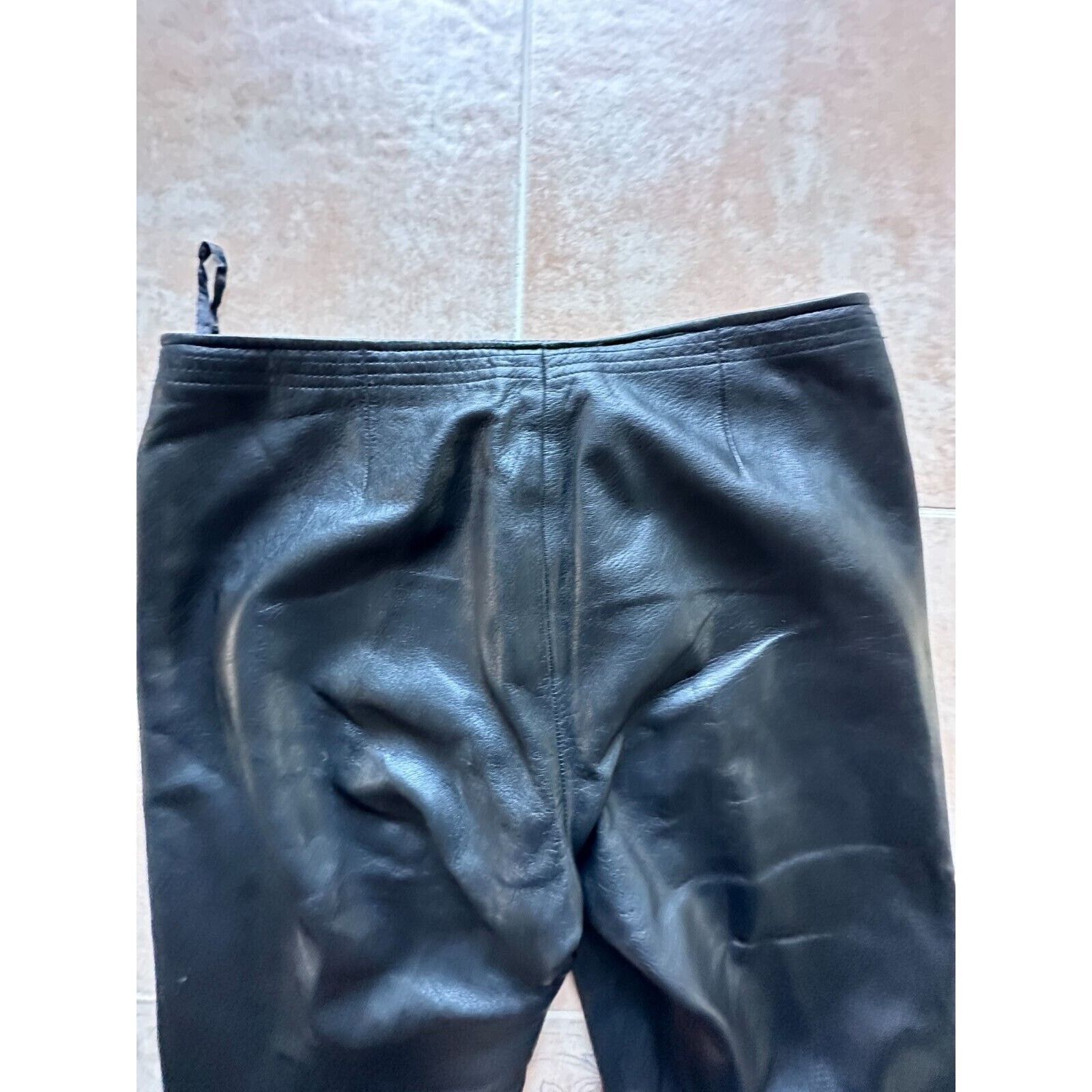 Anne Klein AK Anne Klein Leather Black pants Women size 10 Size 32" / US 10 / IT 46 - 4 Thumbnail