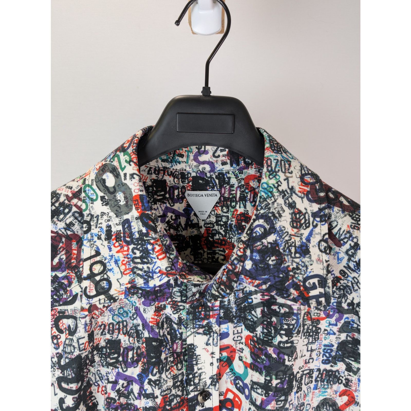 Bottega Veneta o1rshd1 Cotton Wool Date Memory Print Shirt in Chalk / Multi Size US L / EU 52-54 / 3 - 7 Thumbnail