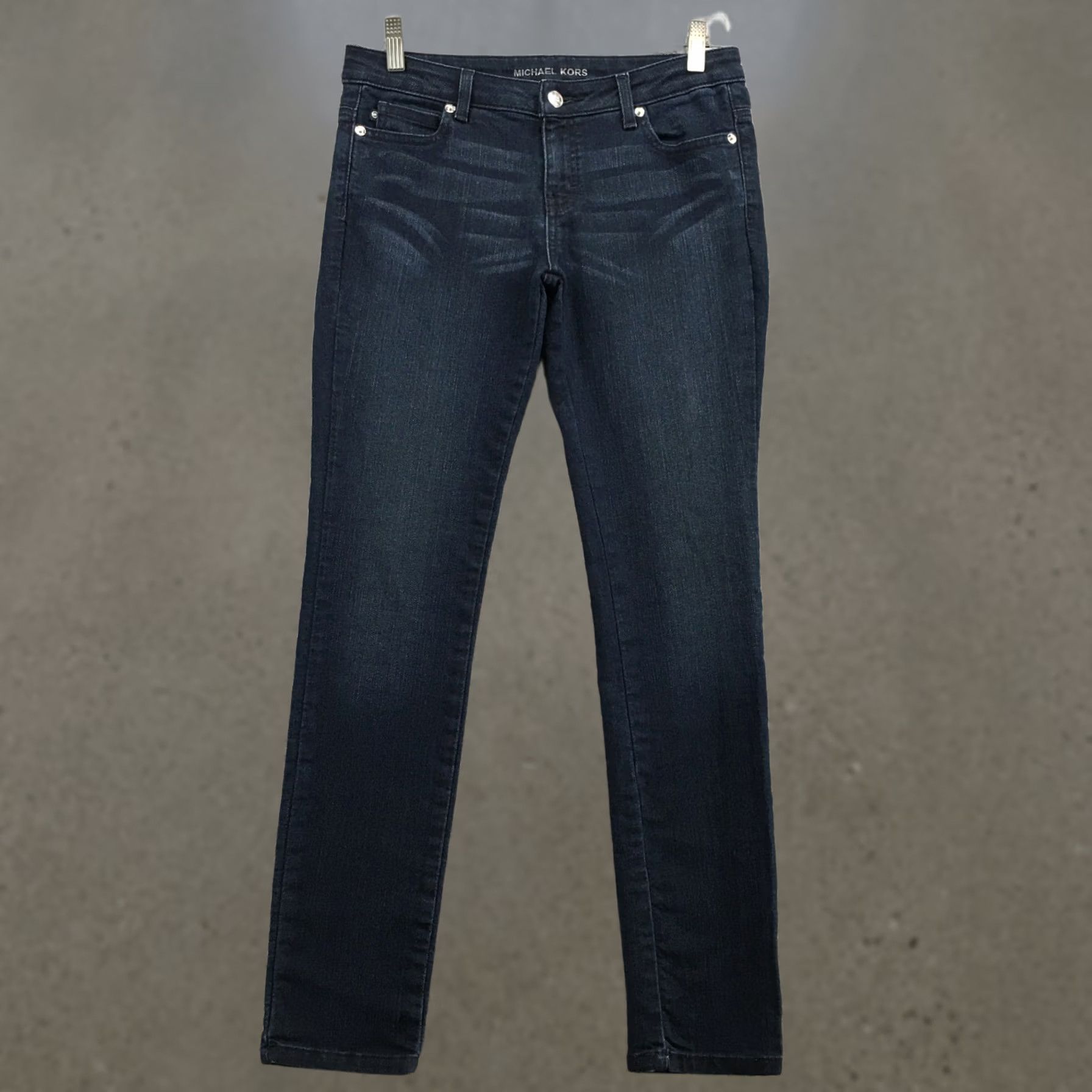 Michael Kors Michael Kors Skinny Jeans Women 4 Blue Denim Cotton Blend Zip Fly Jeans Distressed? No. 4 Size 27" / US 4 / IT 40 - 1 Thumbnail