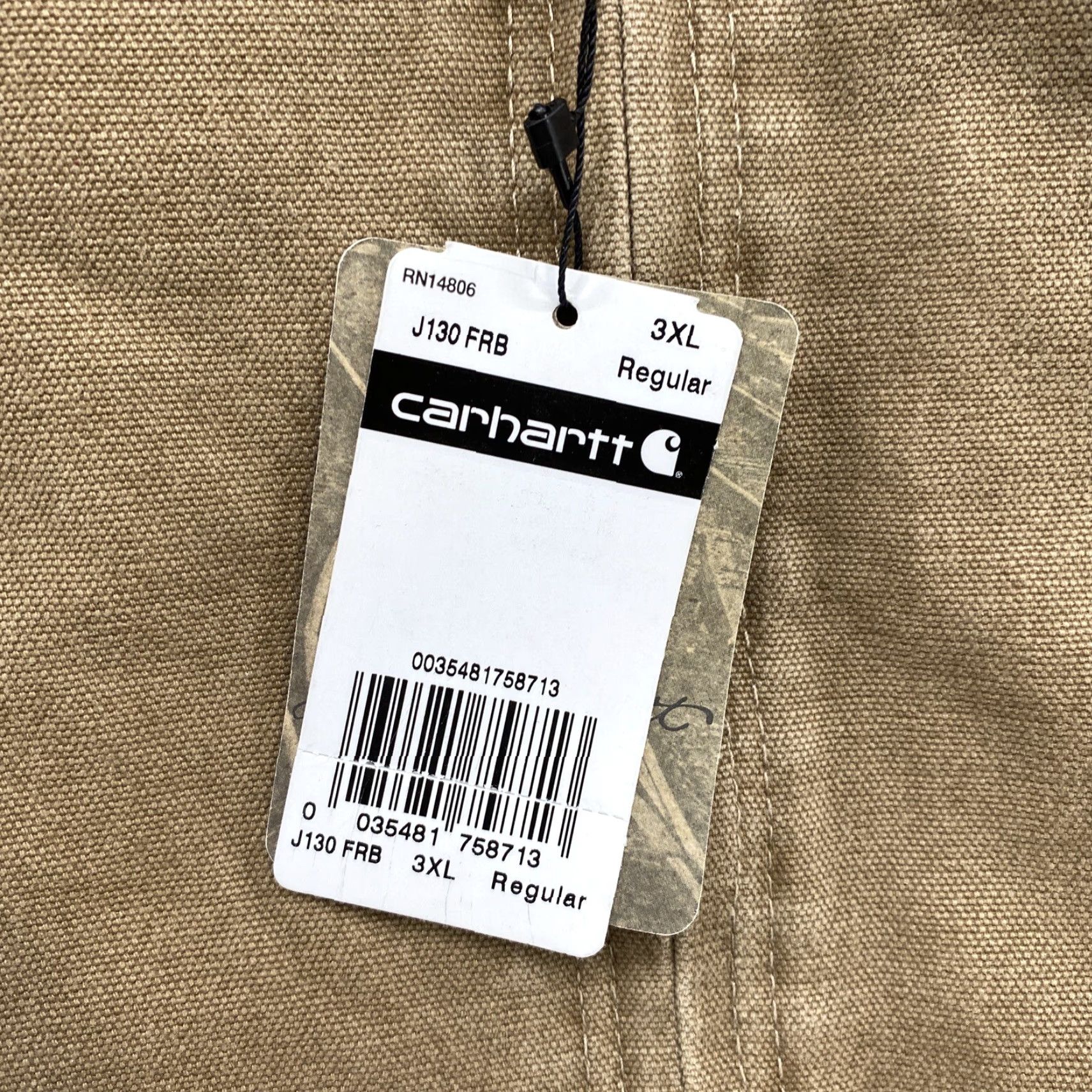 Carhartt VINTAGE Carhartt Jacket 3XL Brown Hooded Canvas 3M Thinsulate FRB Dekalb Seed J130-M Mens Size US XXL / EU 58 / 5 - 4 Thumbnail