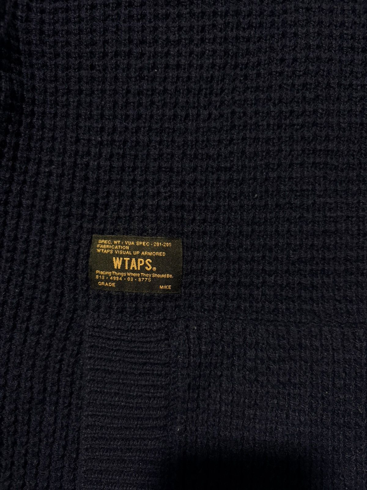 Wtaps WTAPS Waffle Knit Hoodie Navy Size 2 Size US M / EU 48-50 / 2 - 2 Thumbnail