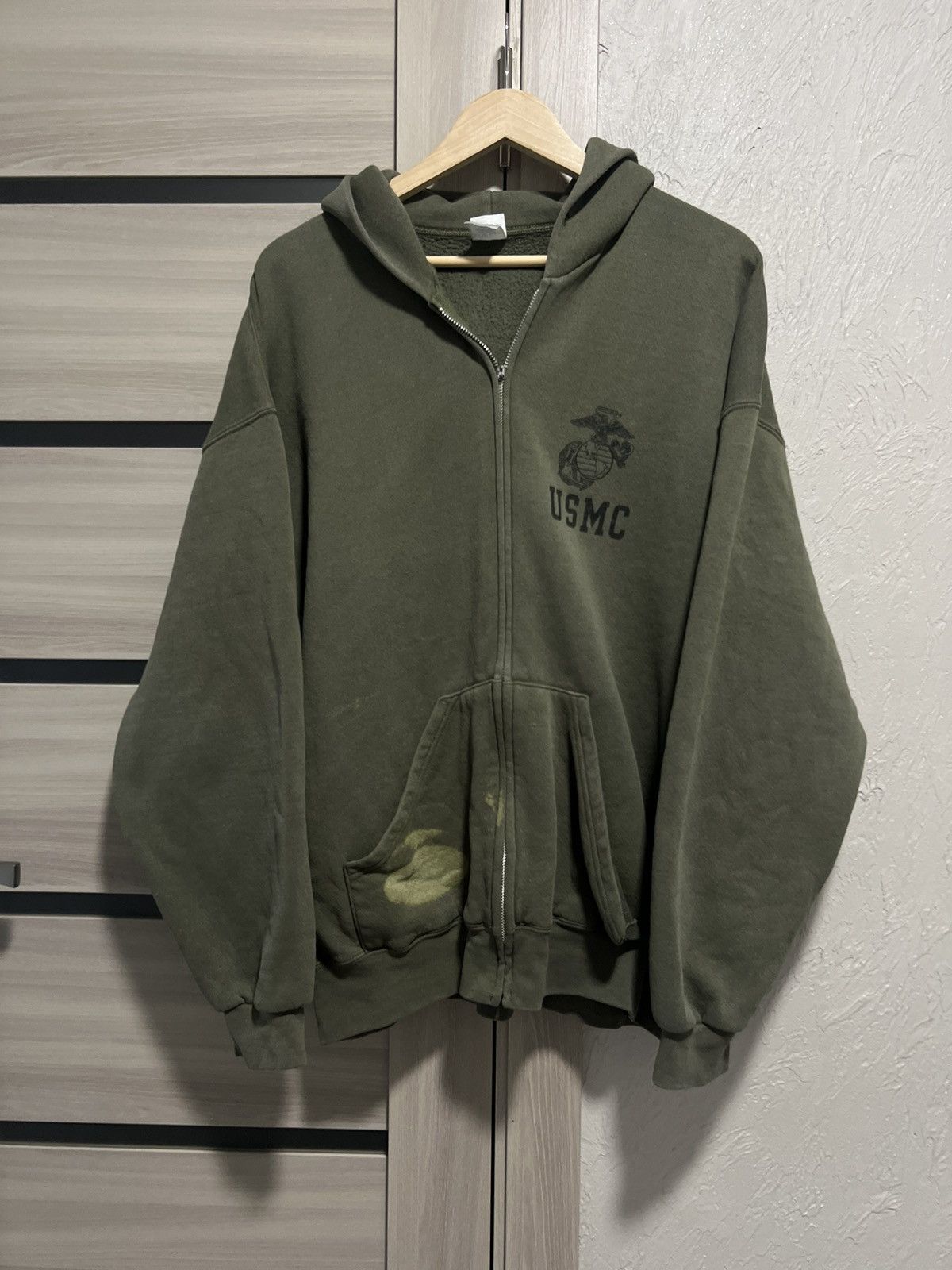 Other 90s USMC Zip Hoodie Avantgarde Soffee Faded Rare XXL Size US XXL / EU 58 / 5 - 1 Thumbnail