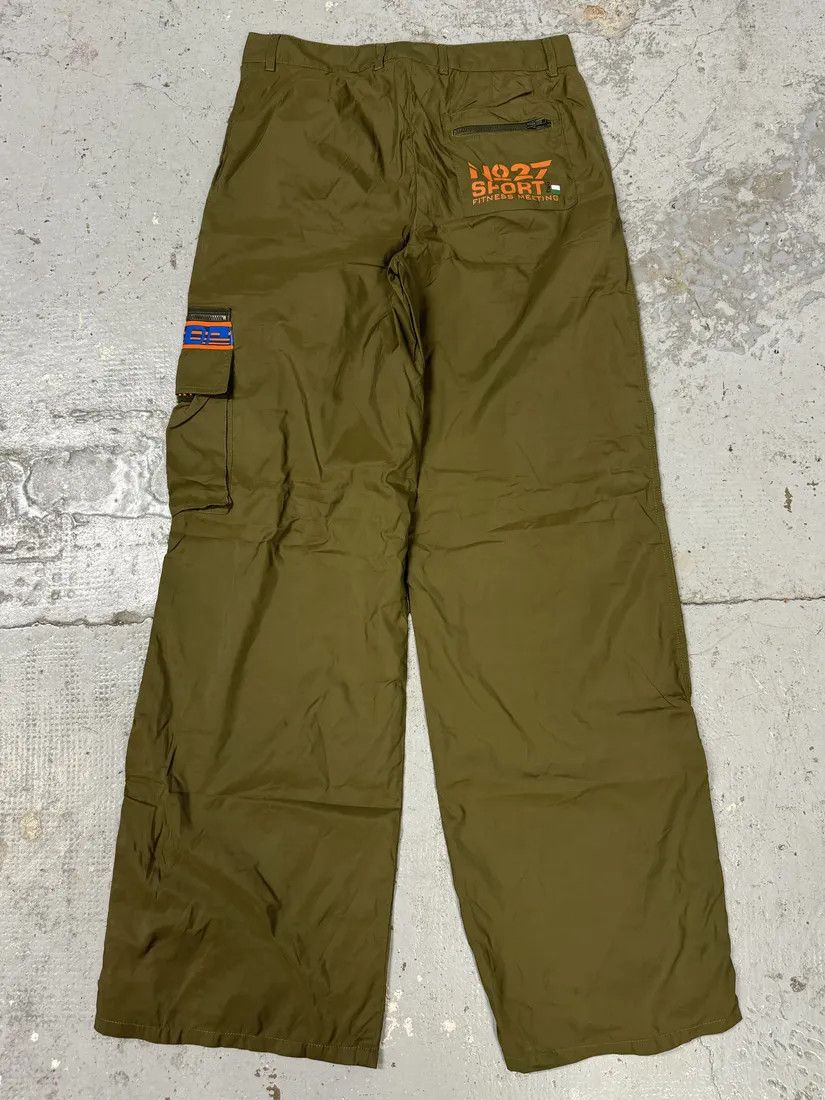 Designer × Dolce & Gabbana × Vintage 2000s Dolce & Gabbana Green & Orange Nylon Cargo Pants Size US 31 - 4 Thumbnail