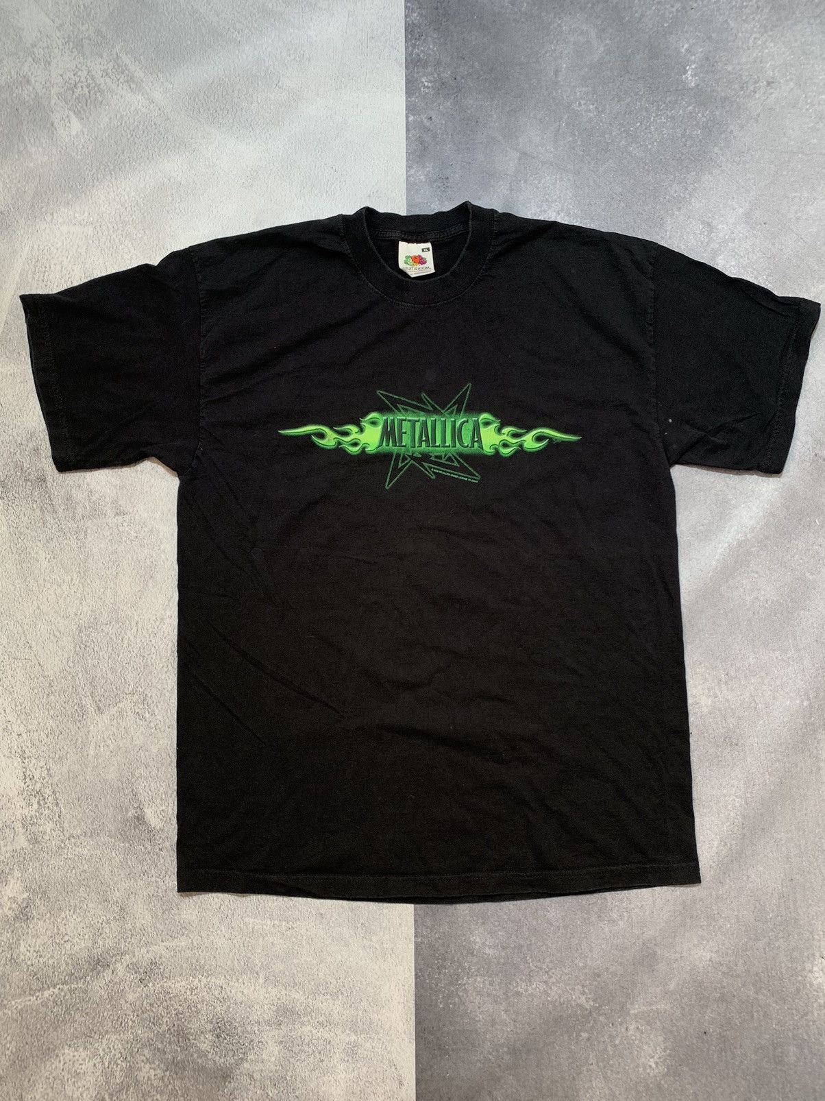 Vintage Y2K Metallica band tee Big Logo streetwear size XL